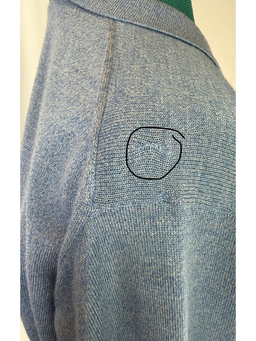 JoS. A. Bank Men’s 100% Merino Wool Long Sleeve Polo Sweater – Blue – Size L - Picture 6 of 7